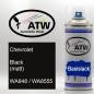 Preview: Chevrolet, Black (matt), WA848 / WA8555: 400ml Sprühdose, von ATW Autoteile West.